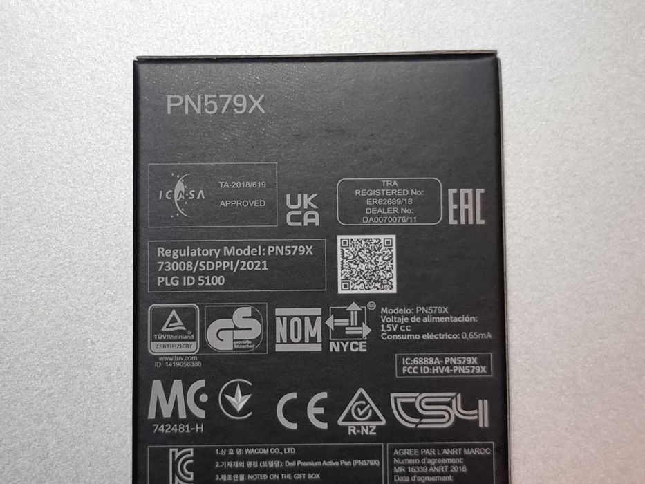 Cтилус Dell Active Pen PN579X, 4096 стенів натиску + нахил пера