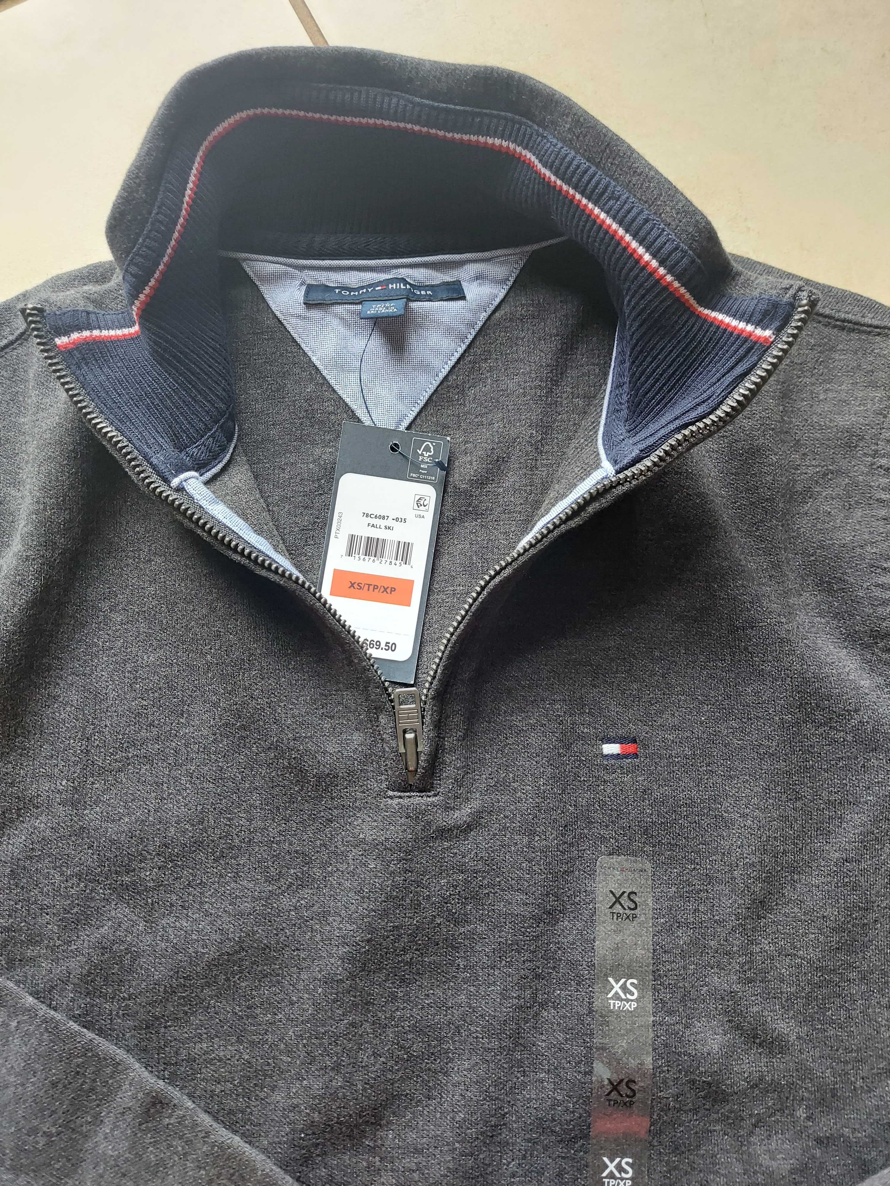 Tommy Hilfiger bluza XS grafitowa ze sklepu w USA