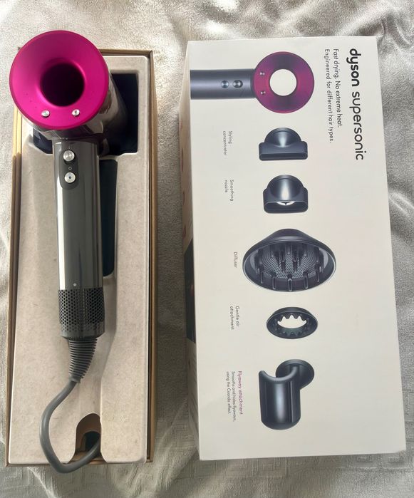 Dyson Supersonic Secador de Cabelo Novo fúcsia/preto