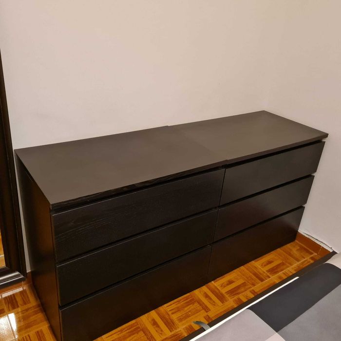 Cómoda MALM c/ 3 gavetas, pret-cast - IKEA