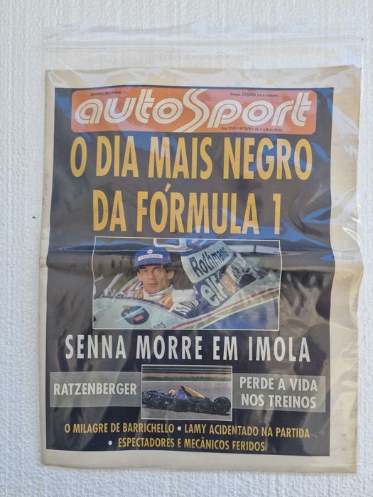 Auto Sport - Senna morre em Imola - Maio 1994 - Jornal Novo
