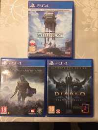 Gry PS4 , Battlefront, Shadow od Mordor. PS5