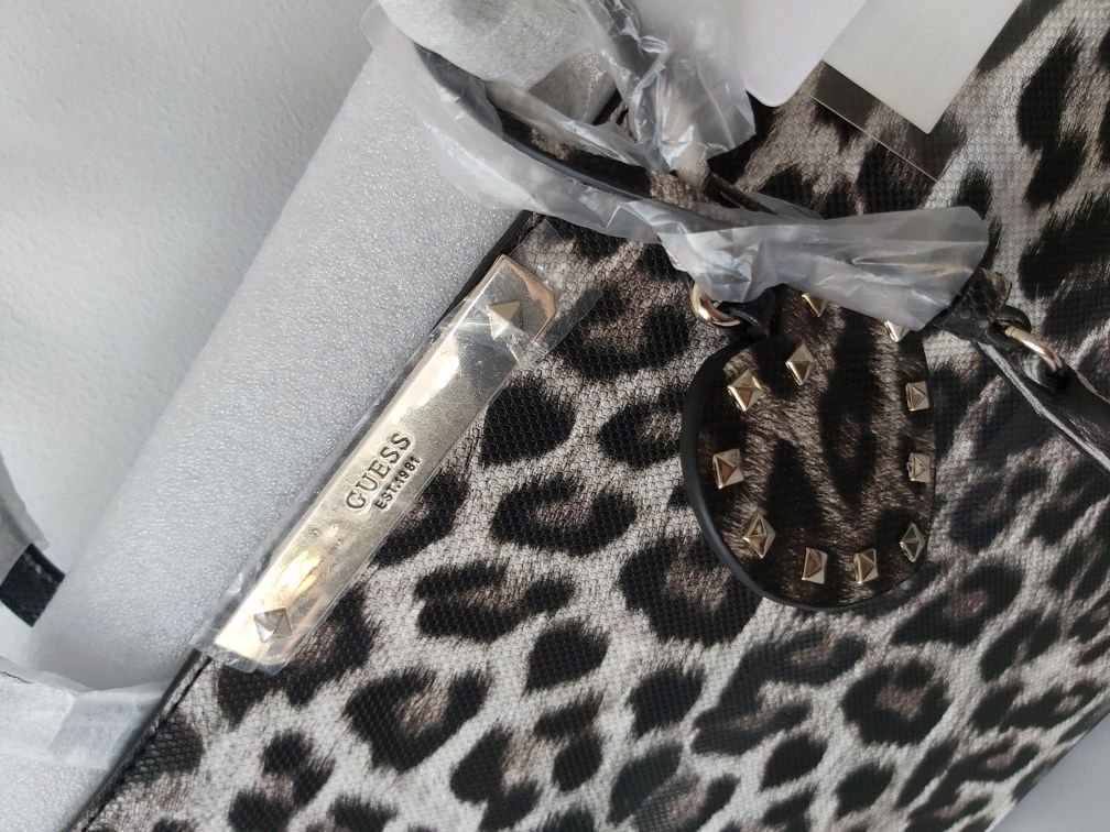 Nowa torebka shopperka torba LEOPARD GUESS panterka