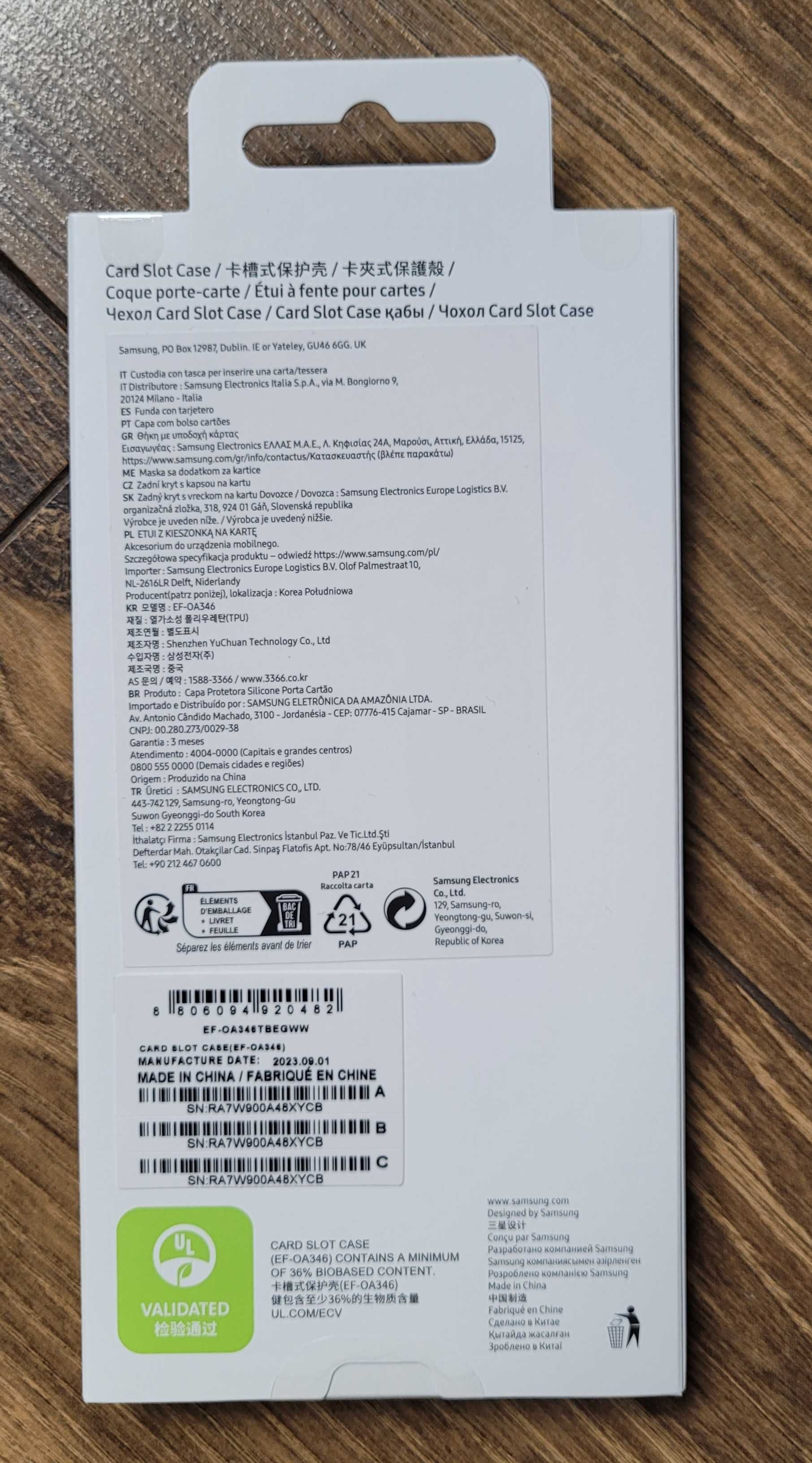 Etui Samsung Card Slot Case Cover do Galaxy A34 5G czarne NOWE