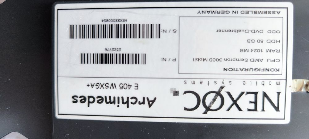 Laptop Nexoc E405 AMD S 3000 nie działa