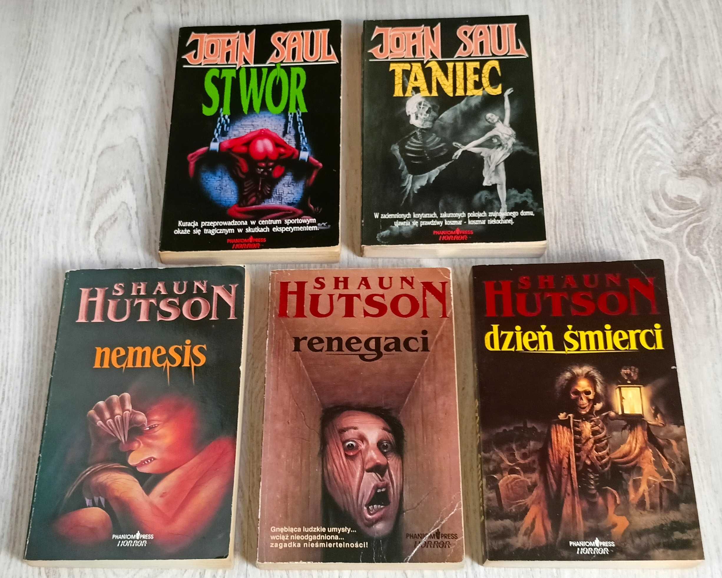 John Saul Taniec Stwór Shaun Hutson Nemesis + Renegaci + Dzień śmierci