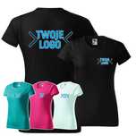 Koszulka t-shirt z własnym nadrukiem logo tekst Malfini Basic damska