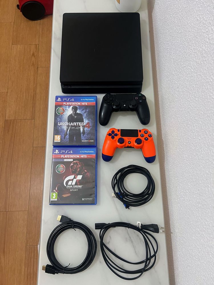Playstation 4 Slim [1TB] + Jogos + Comando ( leia todo anuncio )