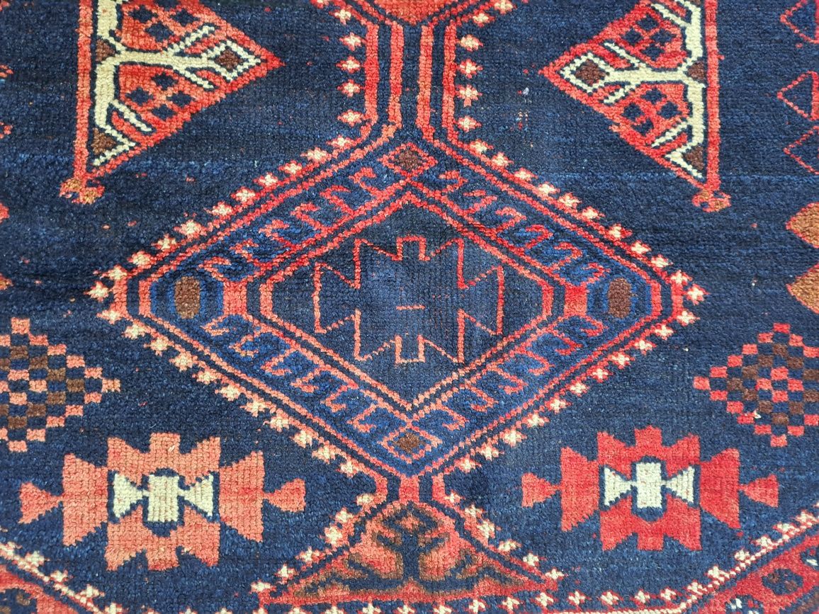 Niespotykany ręcznie tkany wełniany dywan Hamadan 170x260cm nr 1507