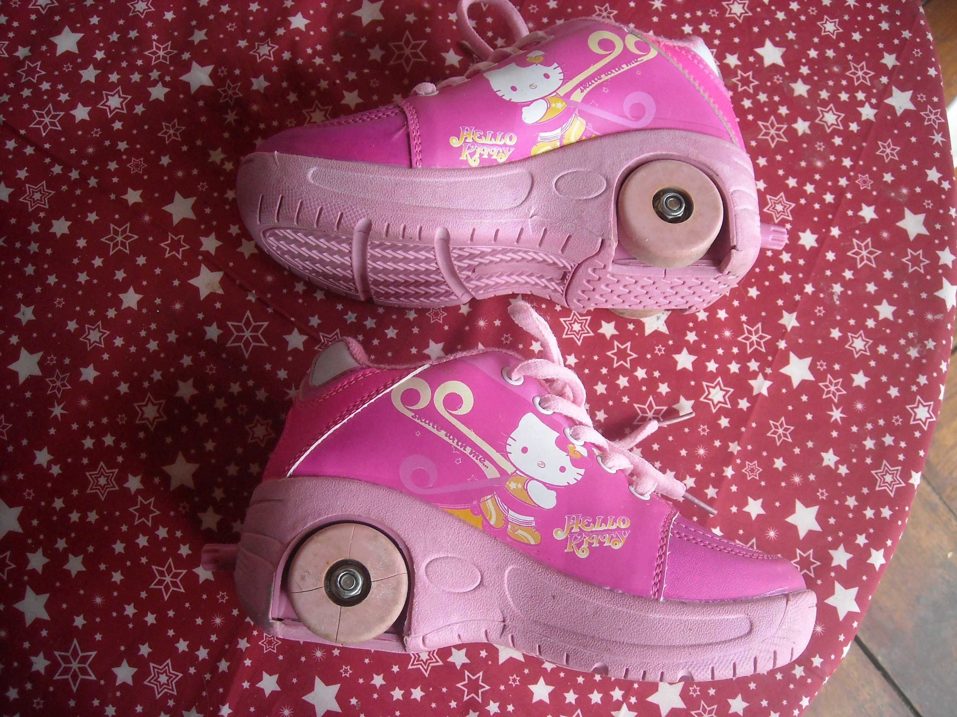 Tenis sapatilhas com rodas Hello Kitty