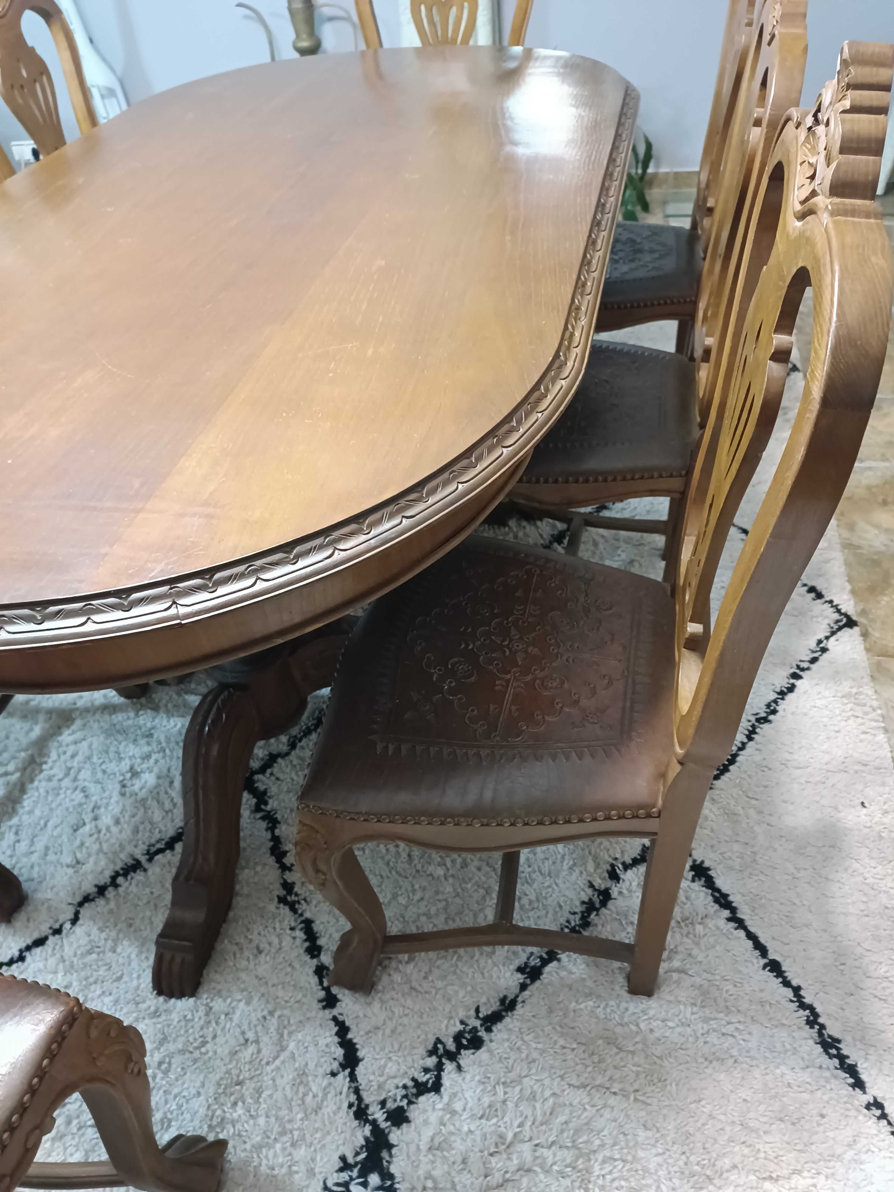 Conjunto mesa estilo Inglês