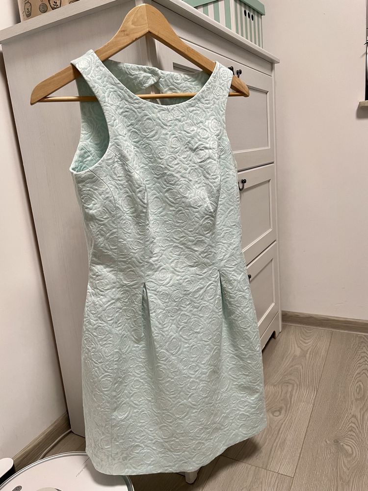 Sukienka żakardowa mohito miętowa
