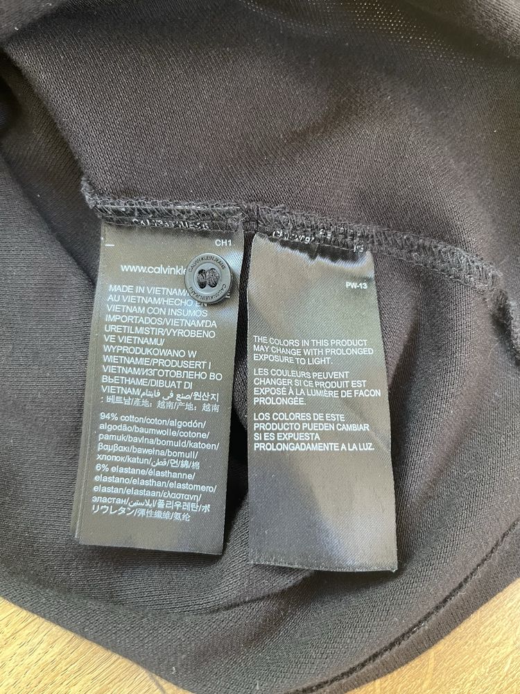 Polo czarne Calvin Klein, rozmiar S, koszulka, T-shirt