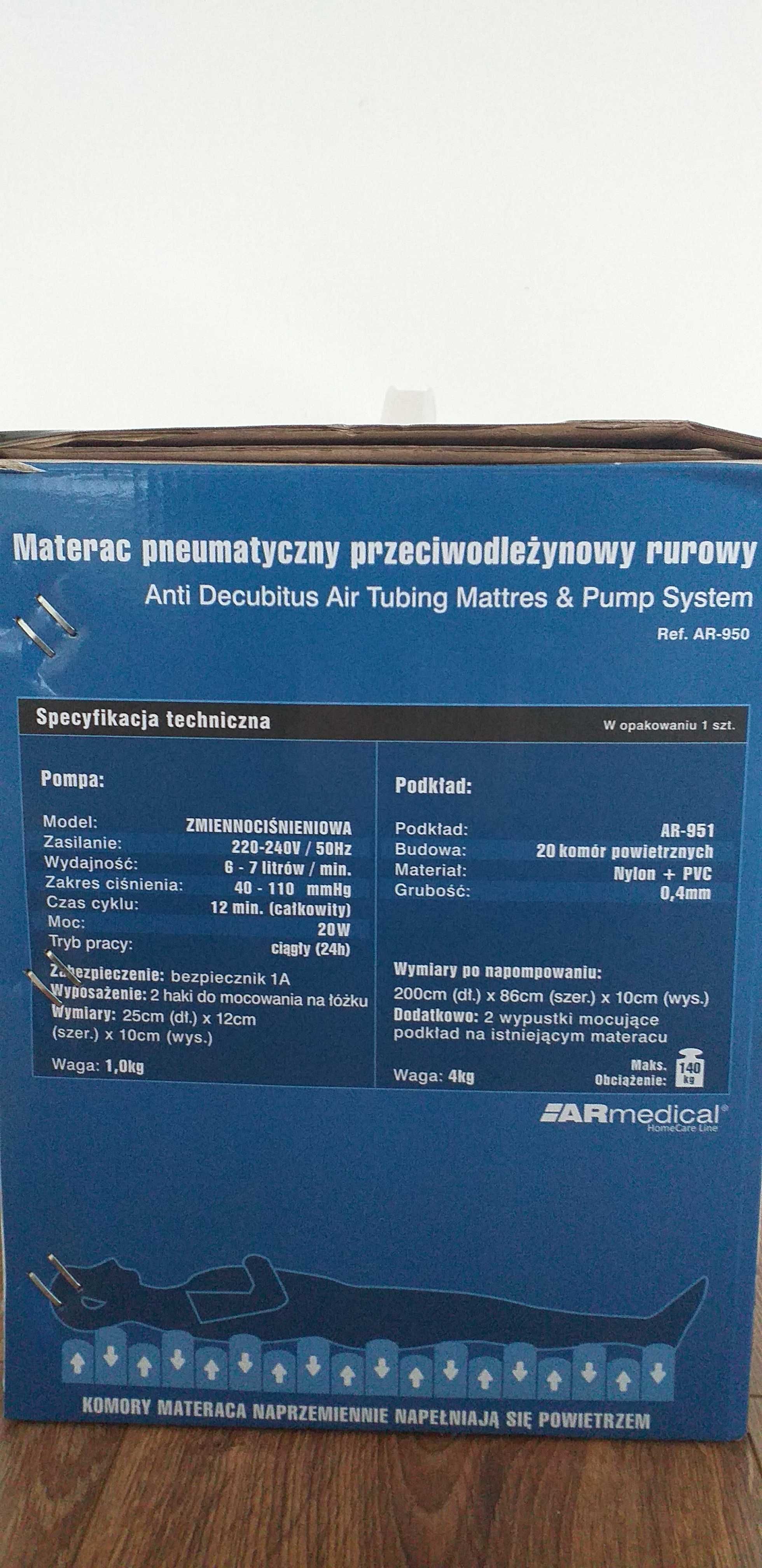 Materac przeciwodleżynowy  pneumatyczny AR-950