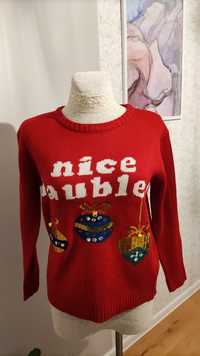 Sweter świąteczny z dzwoneczkami damski rozmiar S