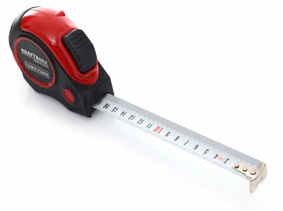 METRÓWKA MIARKA MIARA ZWIJANA Taśma Miernicza Gumowa Blokadą 10M x16mm