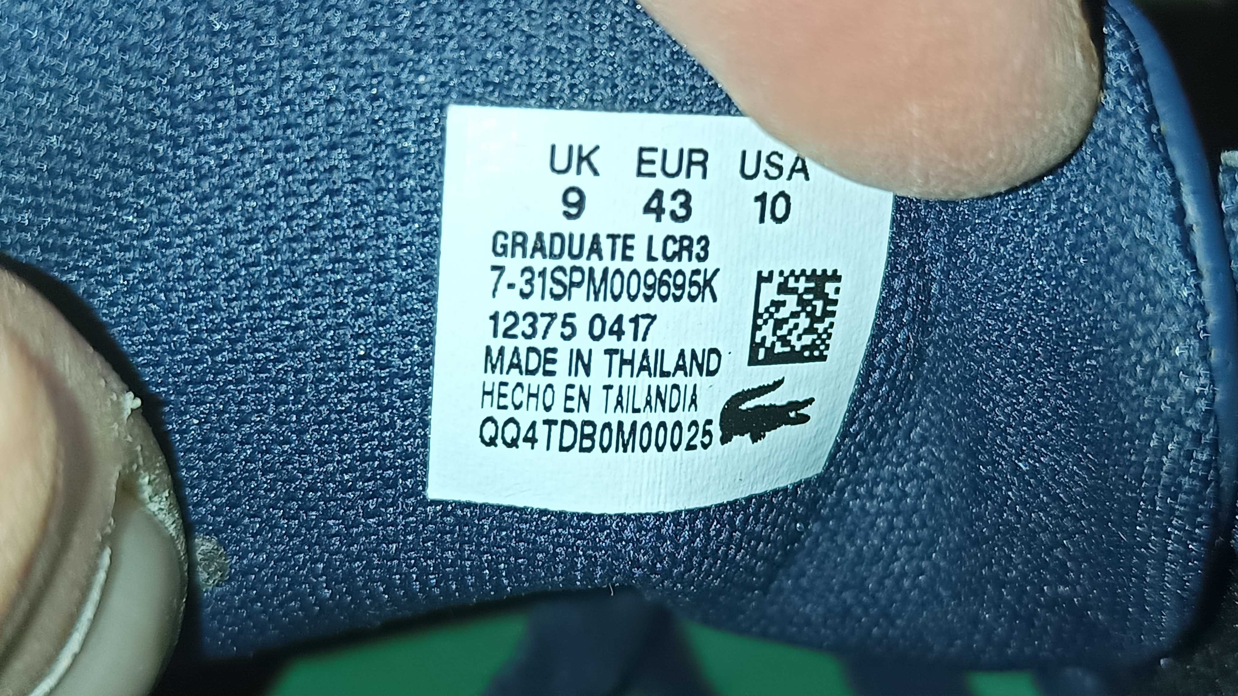 LACOSTE GRADUATE LCR3 r.43 skóra stan bardzo dobry