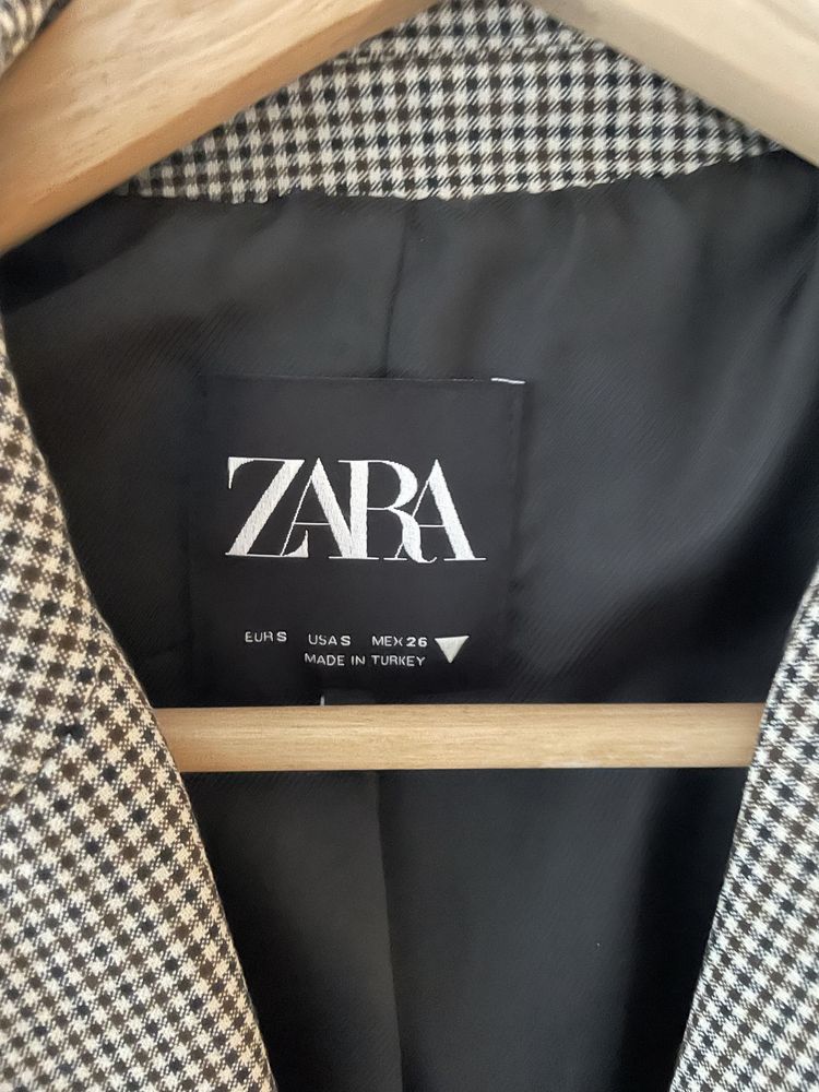 Marynarka Zara w drobną kratkę r. 38