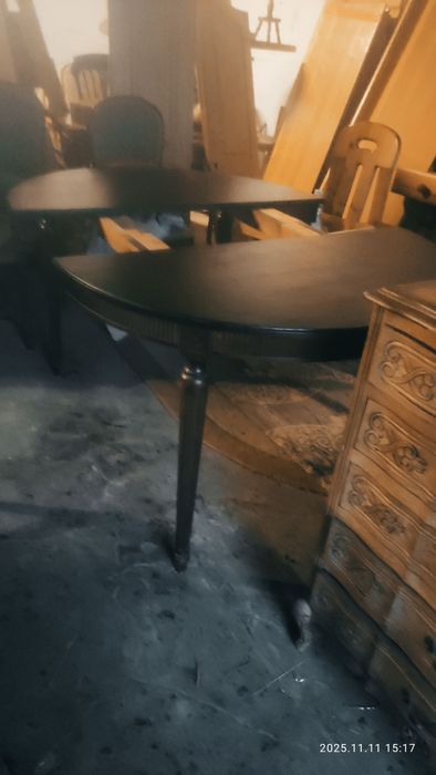 Stół okrągły po renowacji