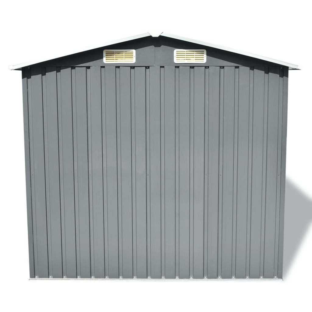 Abrigo de jardim em metal com portas de correr — 204x132x186 cm