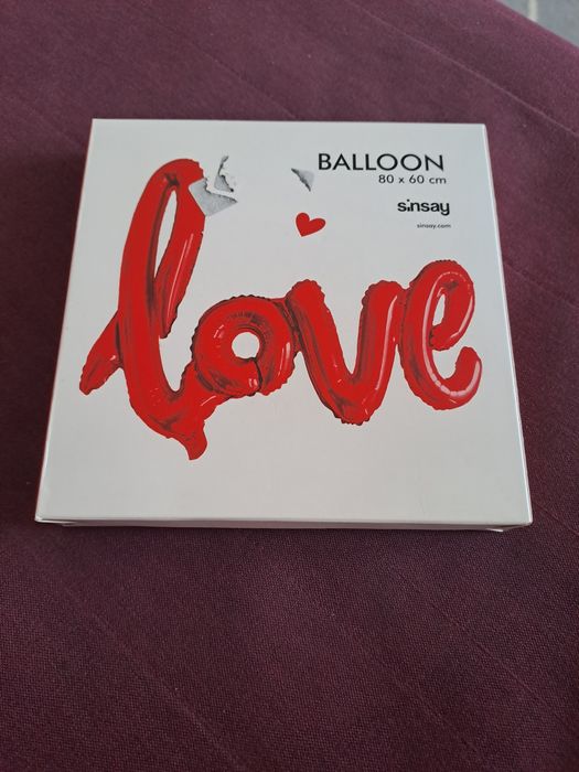 Zestaw walentynkowy 80 x 60 love nowy balon 4 pudełka serca