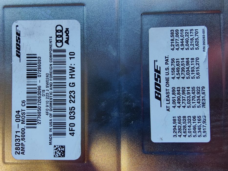 Wzmacniacz BOSE Audi A6 C6