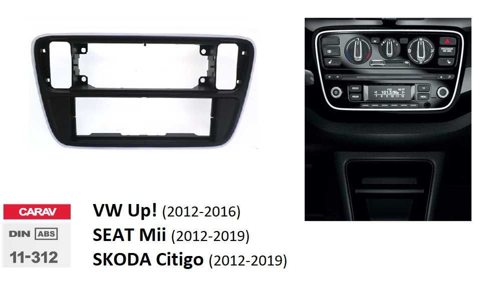 Rádio 1DIN • VW Up • SEAT Mii • SKODA Citigo • Android (2DIN) GPS