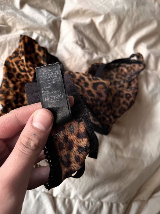 Прозорий леопардовий бюст топ