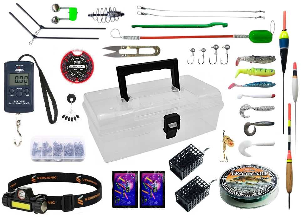 Zestaw wędkarski dla początkujących spławikowy spinningowy gruntowy