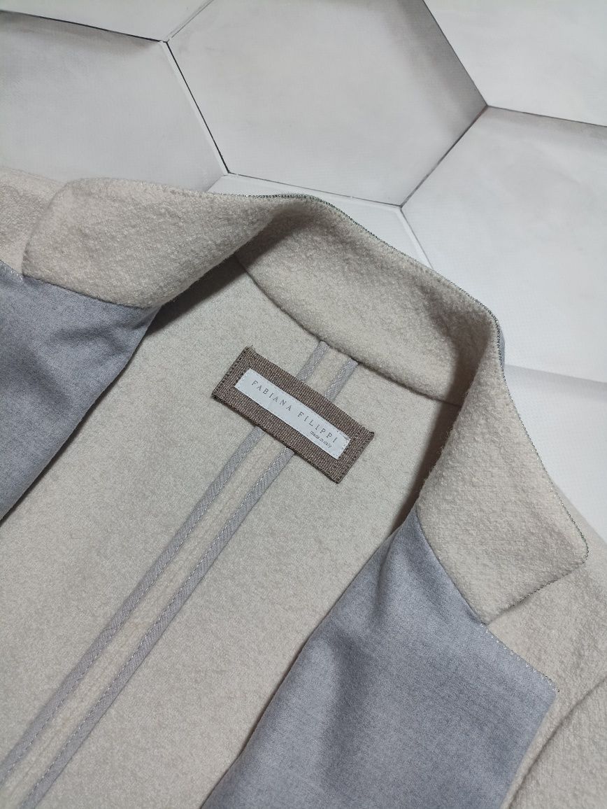 Женское брендовое пальто Fabiana Filippi Italian Merino Loro Wool Max