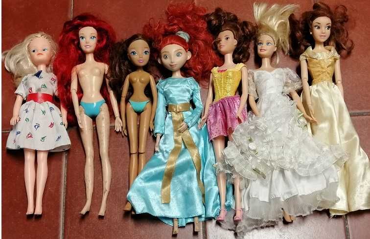 Lote 7 bonecas Mattel Disney Sindy Rainbow - Vintage Doll