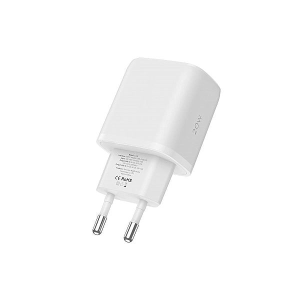 Tech-protect C20w 2-port Network Charger Pd20w/qc3.0 + Type-c Cable Wh
