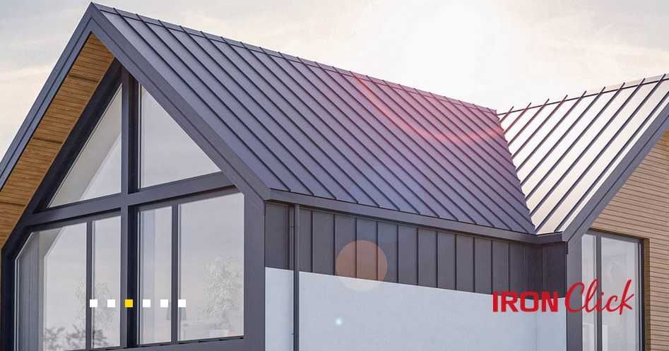 BUDMAT Panele IRON Click rąbek narąbek zatrzaskowy panel dachowy 8%