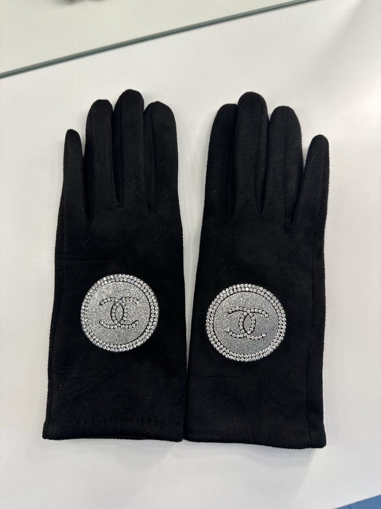 Rękawiczki czarne nowe CC Chanel
