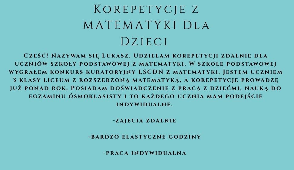 Korepetycje z Matematyki