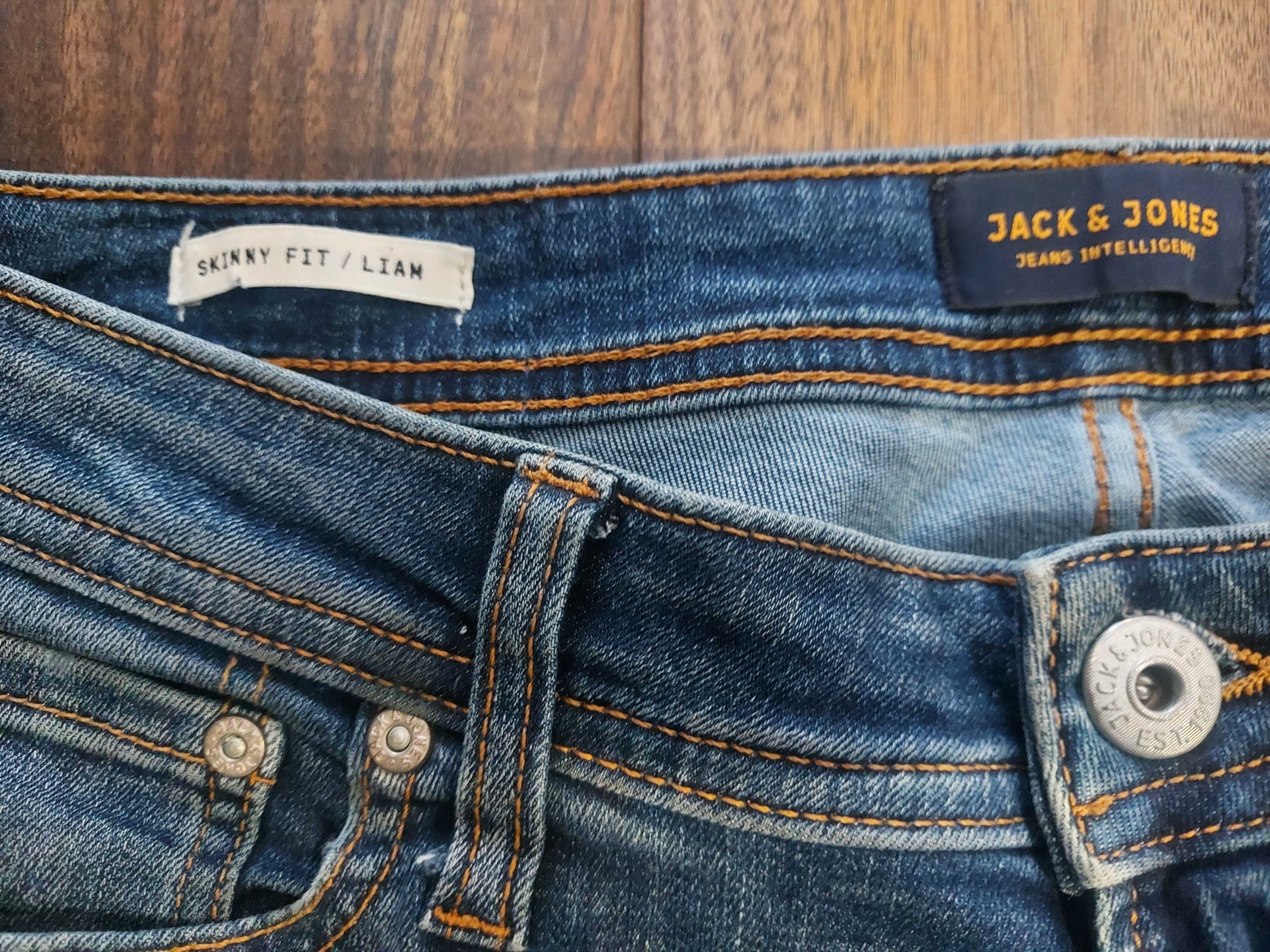 Spodnie jeansowe męskie Jack&Jones skinny fit/ lian roz.33/32
