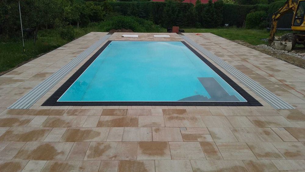 Basen polipropylenowy przelew 8,0x3,0x1,5m+wyposażenie PREMIUM