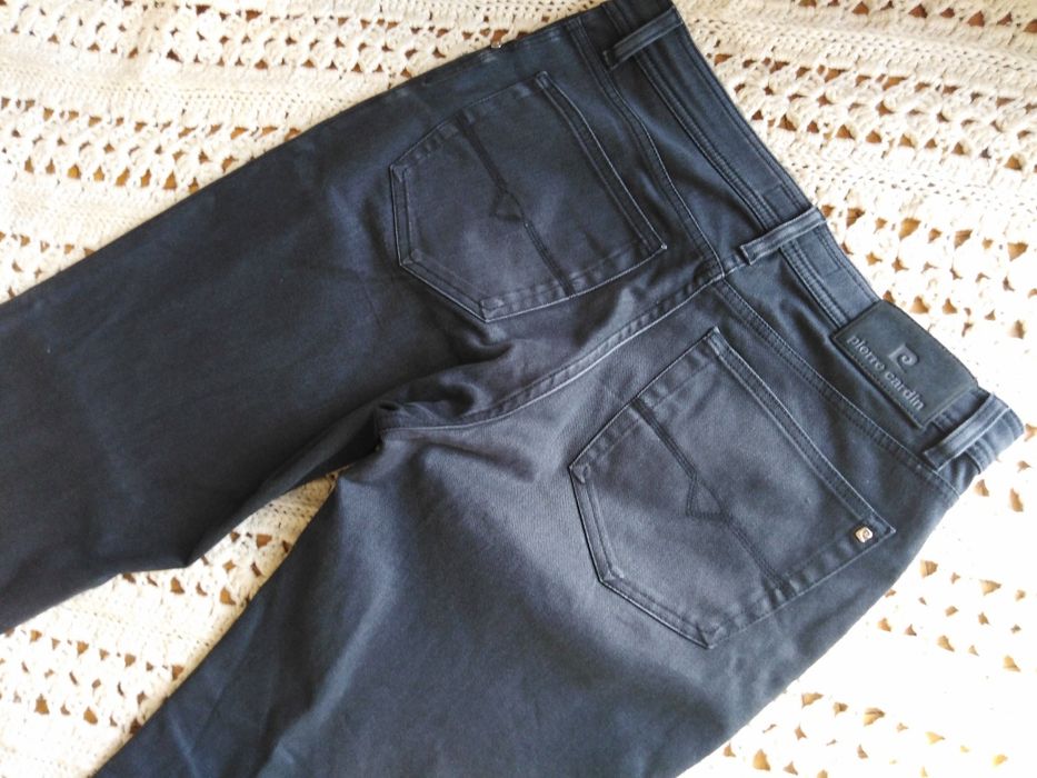 ciemno szare jeansy - PIERRE CARDIN - /a3.