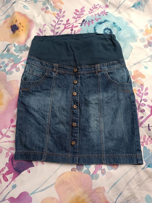 Ciążowa jeansowa spódnica L