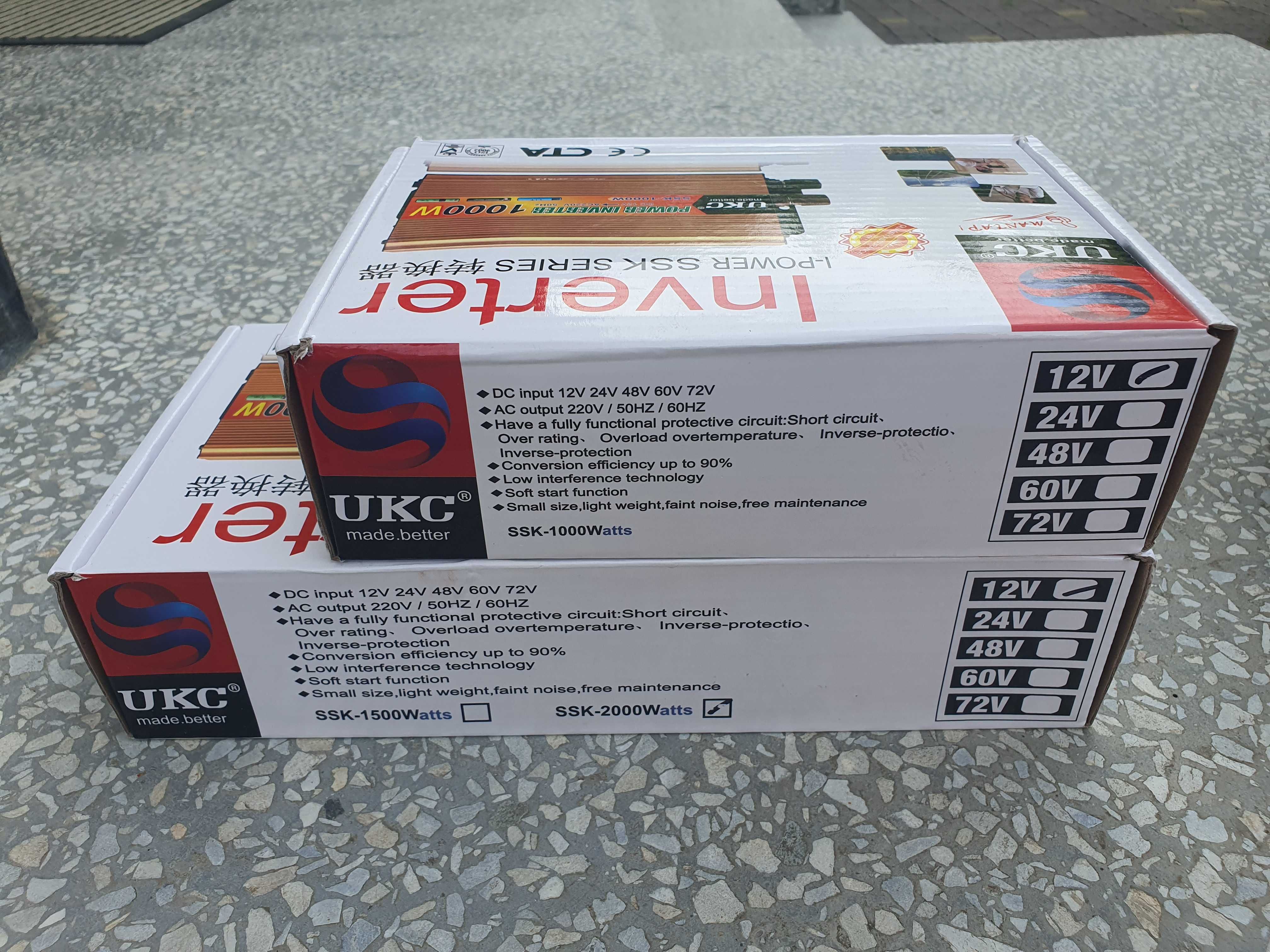 Перетворювач напруги інвертор струму UKC з 12V на 220V  2000W
