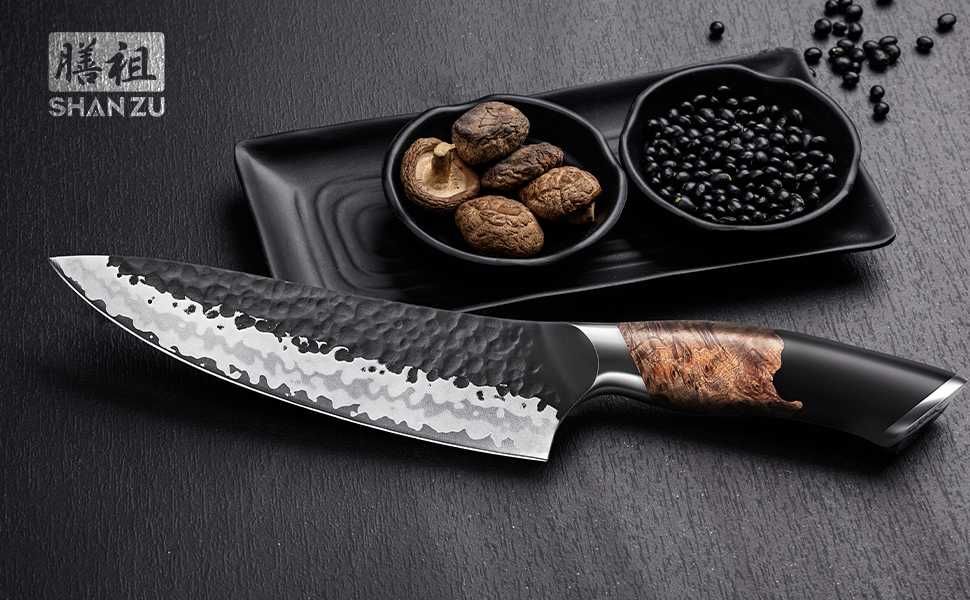 Японський професійний ніж кухонний SHAN ZU з дамаської сталі