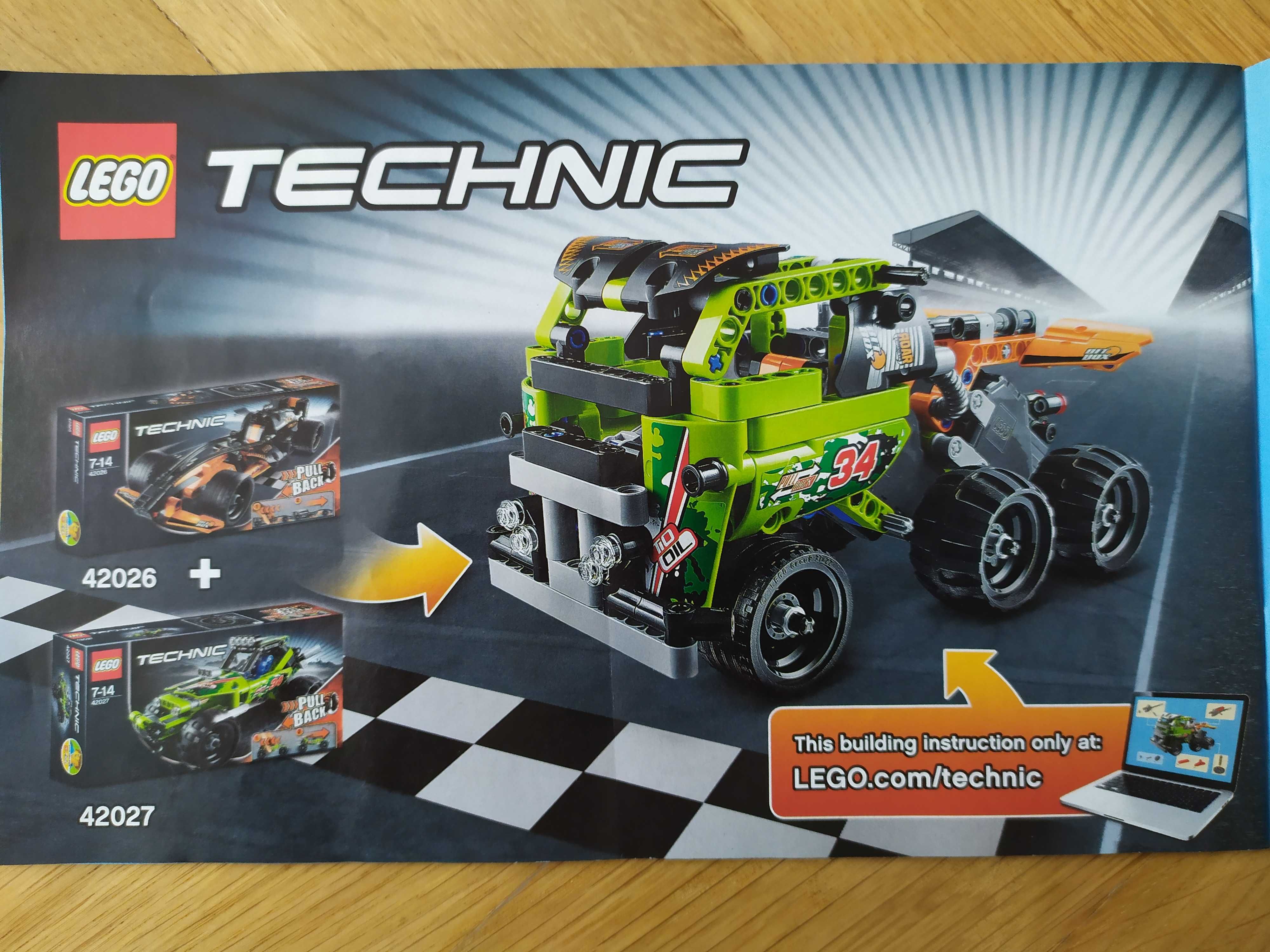 LEGO Technic - 42027 Pustynna wyścigówka + 42026 Czarny zdobywca dróg