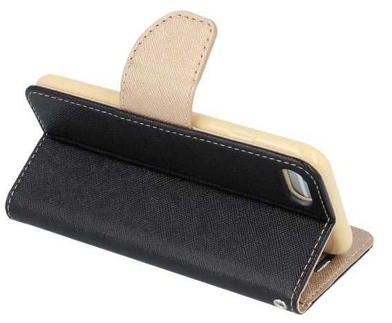 Etui z klapką do Samsung Galaxy A3 2017 A320 kolor: czarno-złoty
