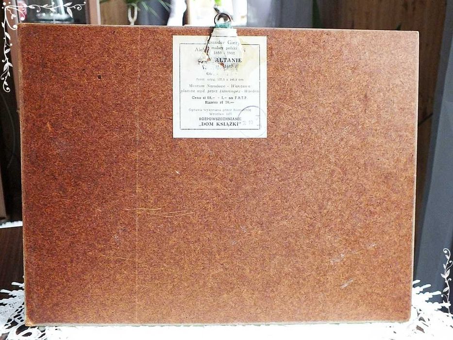 Stary Obraz Plansza Wrocław 1977r. A.Gierymski '' W Altanie
