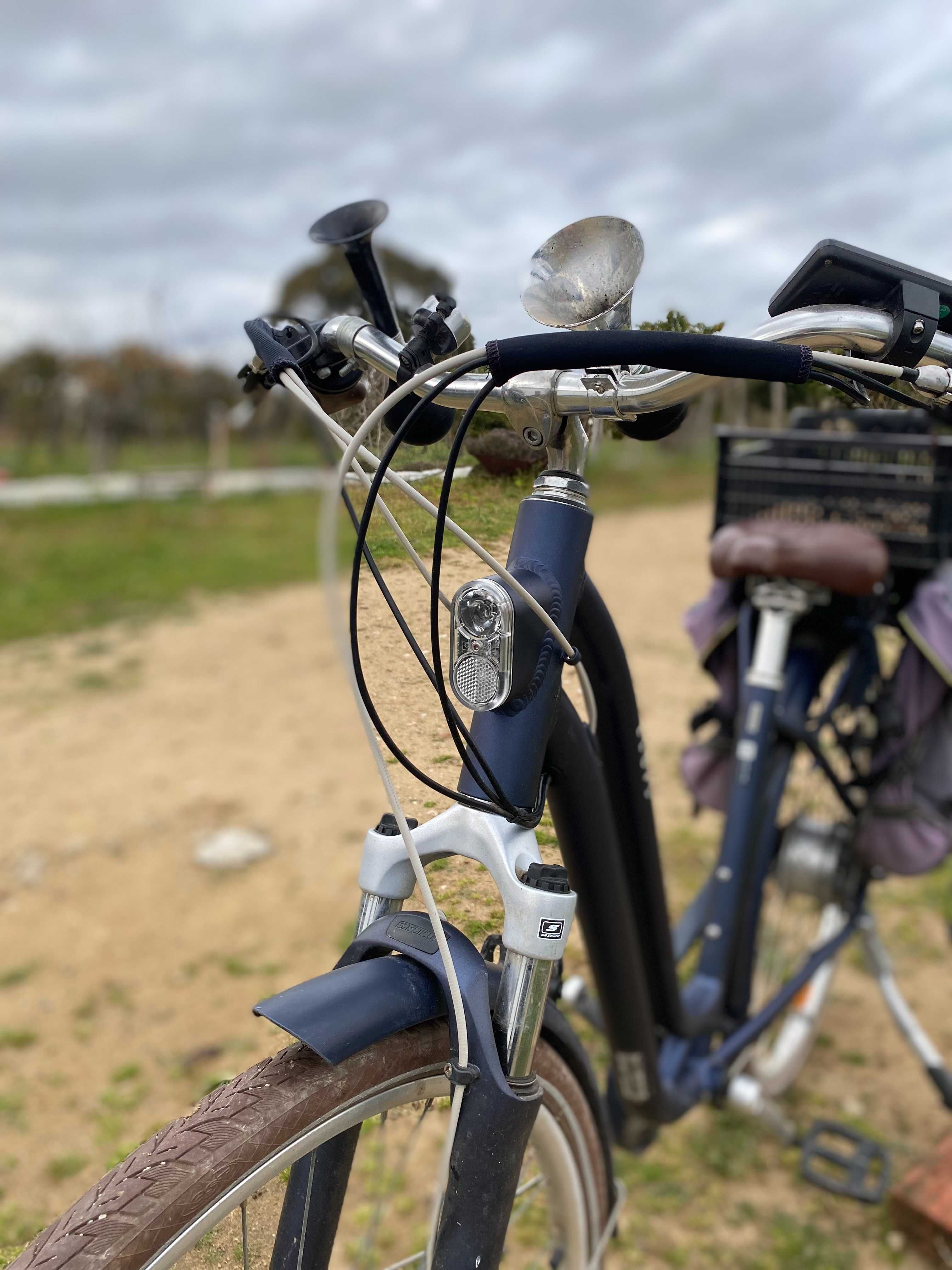 BICICLETA ELÉTRICA De Cidade Elops 900 E Quadro Baixo Azul-Marinho