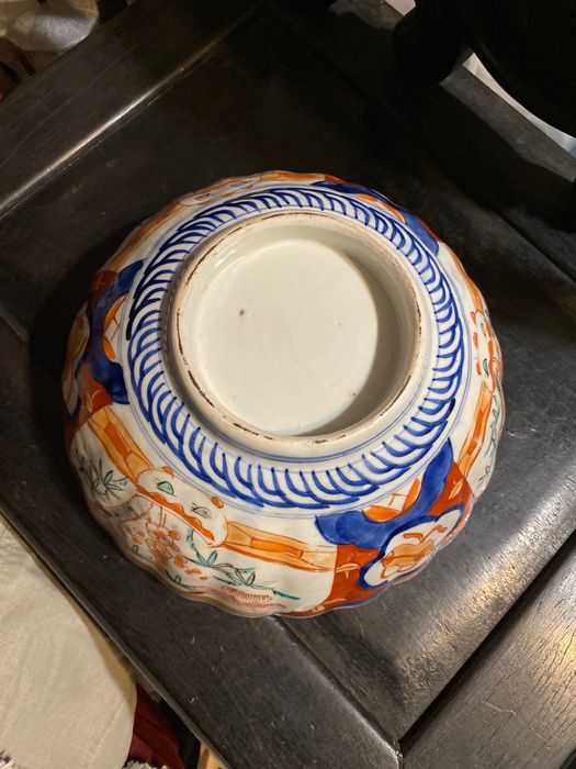 Taça Porcelana Chinesa Séc XIX Imari 25,5 cm