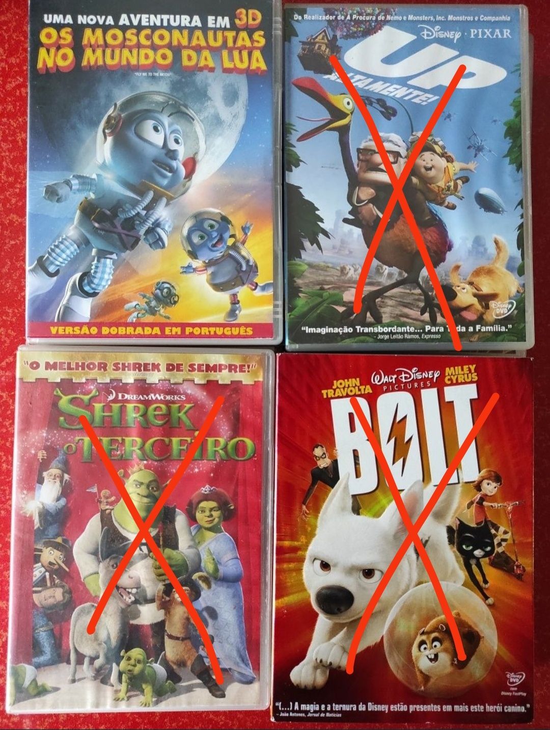 DVDs animação infantil