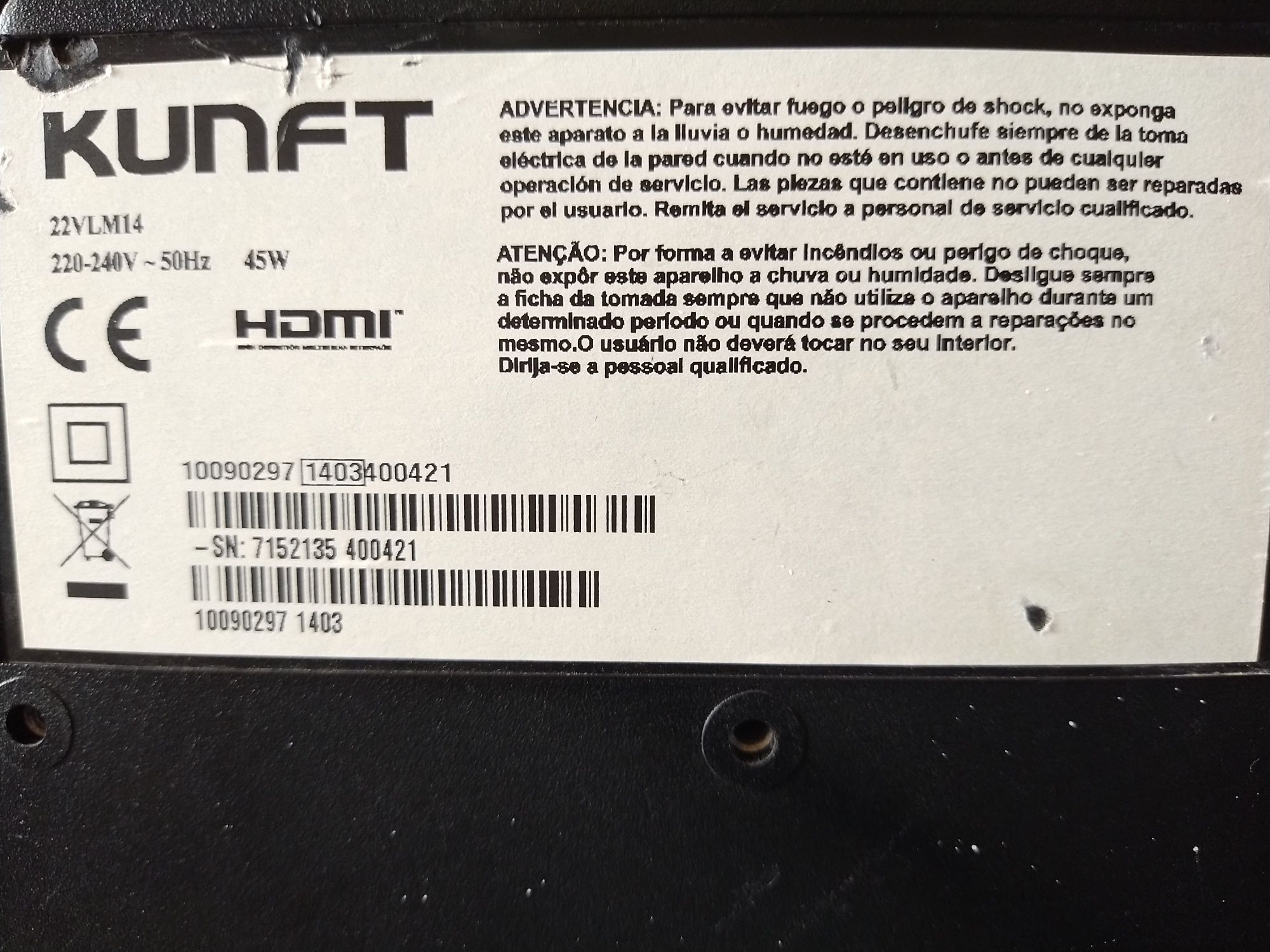 TV televisão monitor KUNFT casa quarto apartamento vivenda escritório.
