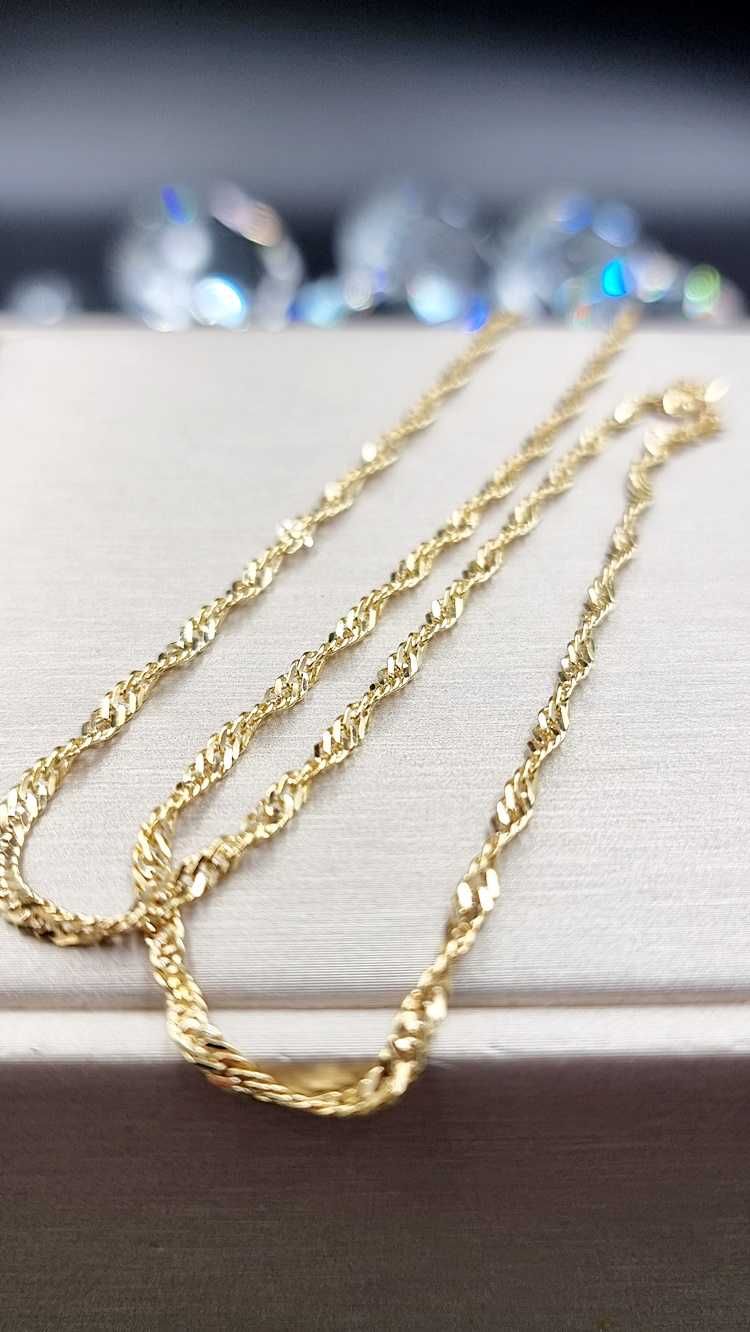 585 Złoty łańcuszek Singapur 50cm