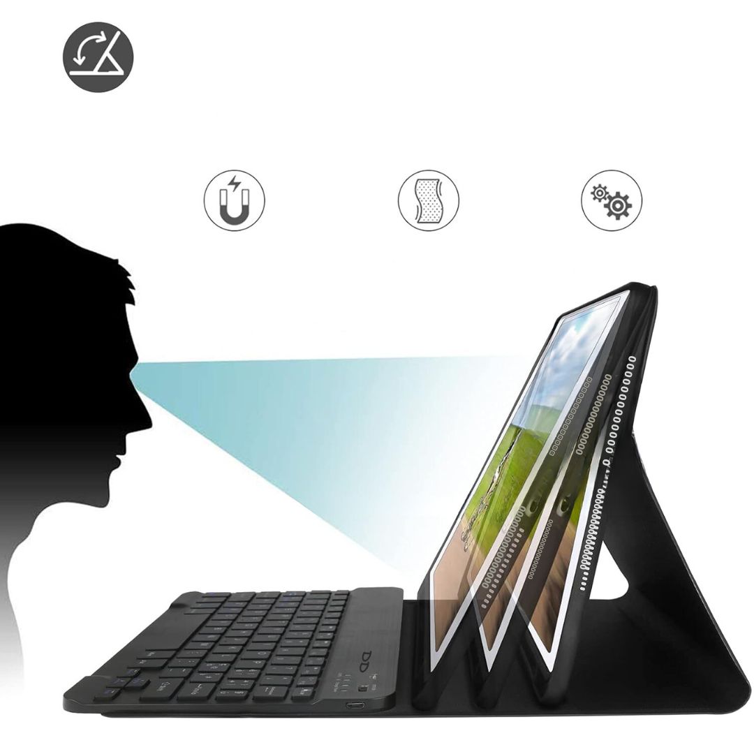 USZKODZONE Etui z klawiaturą Bluetooth JADEMALL iPad 10,2" (9/8./7gen)
